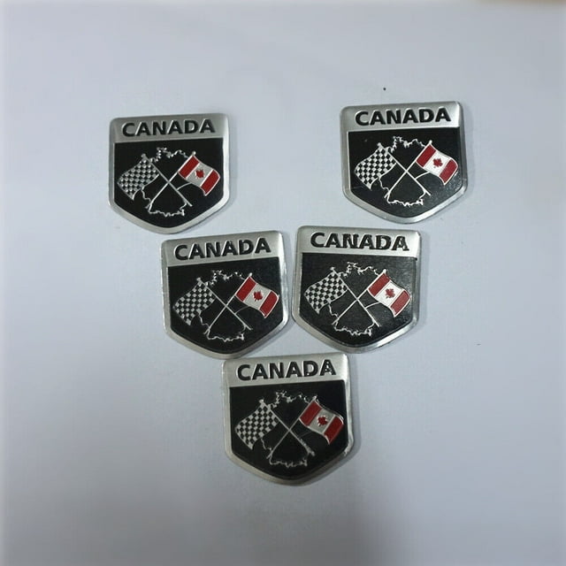 5x CANADA Flag Small Metal Sticker Emblem Badge Decal Engine Car Limited 4x4