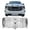 Chrome, variant on Ikon Motorsports Front Bumper Grille Compatible with 2022-2024 GMC Sierra 1500 Denali Style Chrome Replacement Front Bumper Hood Grill W/o Emblem 1Piece