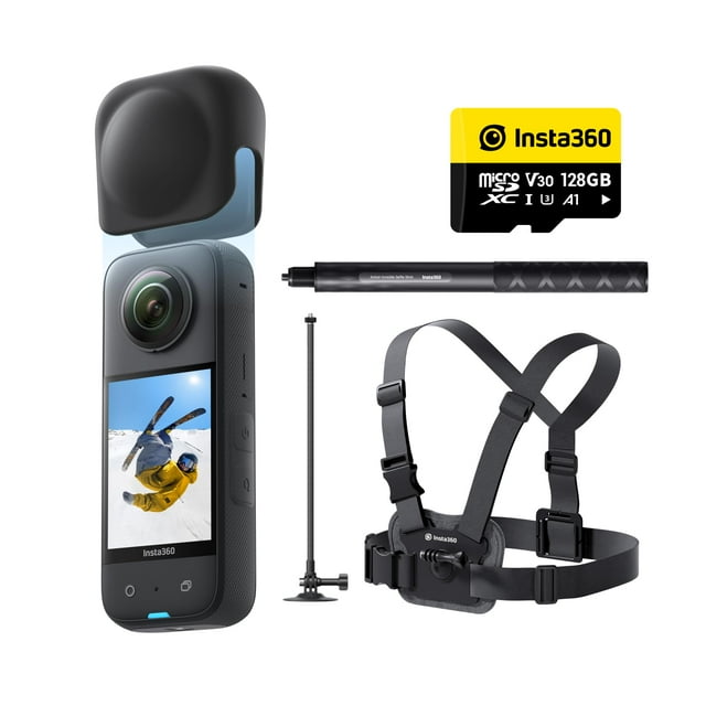 Kit de cámara de acción 360 Insta360 X3 para nieve con vídeo 360 de 5,7 K