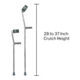 thumbnail image 2 of McKesson Forearm Crutches, Aluminum, Push-Button - 5' to 6'2" User Height, 2 Box, 2 of 2