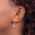 thumbnail image 3 of Finest Gold 14K Yellow & Rhodium White Diamond-Cut Fancy Butterfly Earrings, 3 of 4