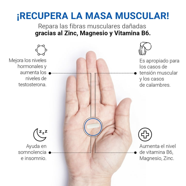 ZMA+ mezcla a base de Colágeno Hidrolizado con 150 Cápsulas. Ingredientes naturales. ZMA Plus B Life. BLIFE Cápsulas