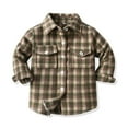 thumbnail image 4 of WOLLED Toddler Baby Boys Plaid Flannel Shirt Long Sleeve Plaid Button down Shirts Jacket Coat for Infant 6 Months to 12 Years, 4 of 8