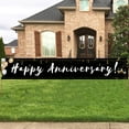thumbnail image 2 of Happy Anniversary Banner Decorations Black Wedding Anniversary Banners Yard Sign Supplies Photo Booth Props for Outdoor Event, 2 of 4