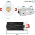 thumbnail image 4 of Luxrite 2 Inch LED Recessed Light with J-Box 15W 5 Color Selectable 1000 Lumens Dimmable Wet Rated IC Rated, 4 of 8