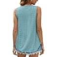 thumbnail image 4 of Fantaslook Womens Tank Tops Eyelet Crew Neck Sleeveless Tops Dressy Casual Flowy Summer Shirts, 4 of 8