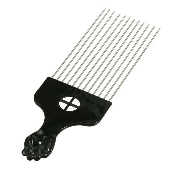 Unique Bargains Metal Hair Pick Metal African Hair Picks Afro Hair Pick Comb for Women and Men 8.70"x2.80"