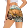 thumbnail image 3 of Goofa Tranquil Garden Landscape Printed Women 2 in 1 Running Shorts,Quick Dry Athletic Workout Shorts,High Waisted Athletic Shorts with Liner Pockets-XX-Large, 3 of 9