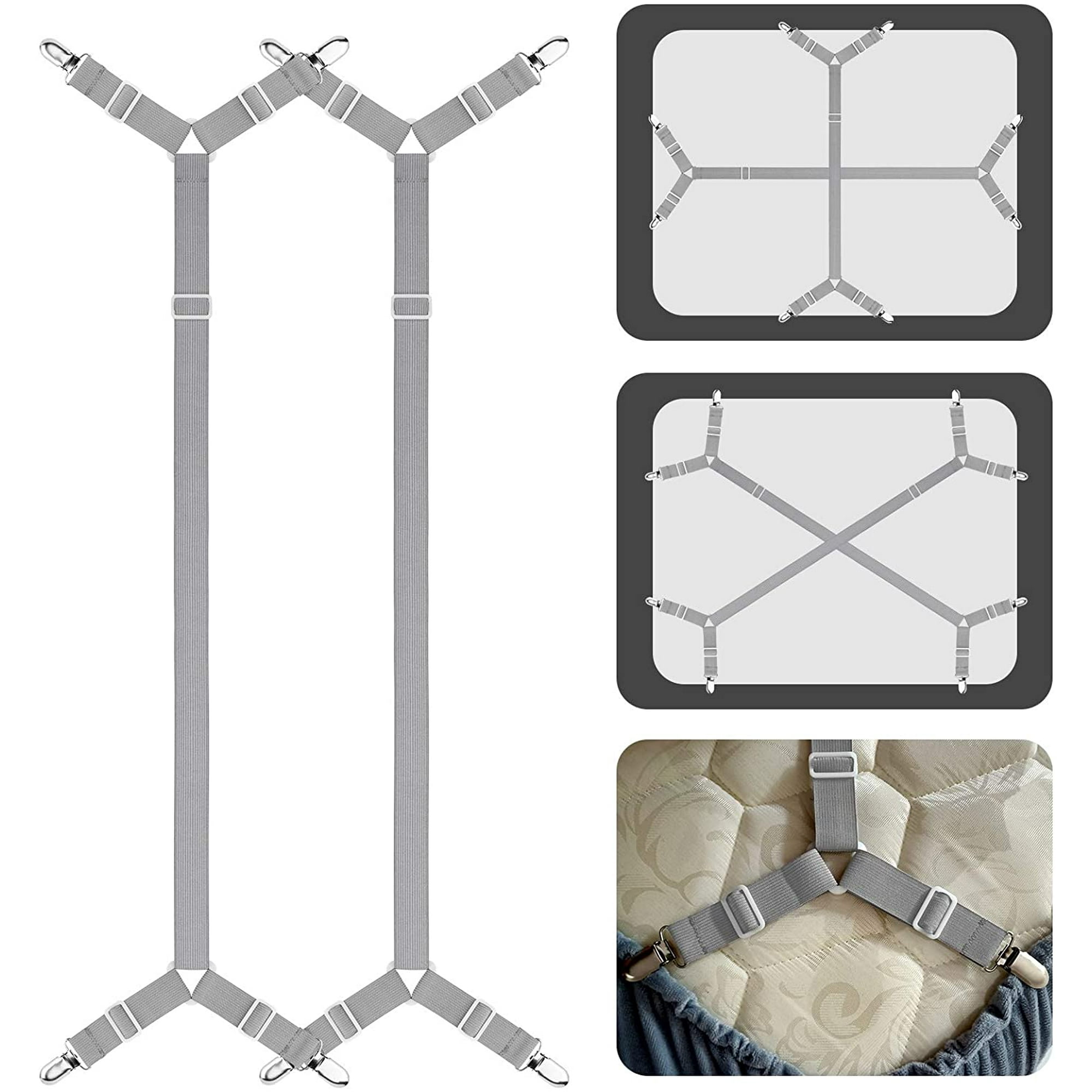 Bed Lock Sheet Holders - Upgrade Straps Keep Fitted Sheets Tight, Fit All Mattress Sizes, Easy Install, No Damage To Sheets