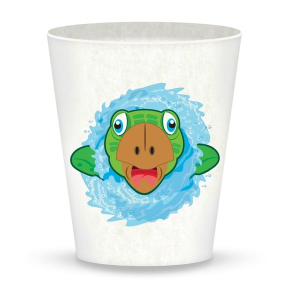 Ecoware Beaker - Sea Turtle by Deluxebase. Eco-Friendly Bamboo Tumbler Cup for Kids’ Dinnerware