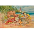 thumbnail image 2 of McKenna, Kathleen Parr 32x23 Gold Ornate Wood Framed with Double Matting Museum Art Print Titled - Bayside Picnic, 2 of 4