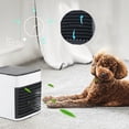 thumbnail image 3 of Yeacher Mini Portable Air Conditioner Fan Noiseless Evaporative Air Humidifier USB Personal Conditioner 3-Speed LED, 3 of 8
