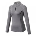 thumbnail image 1 of POINTERTECK Workout Chemises à Manches Longues pour Femmes - Yoga Running Tops Quart Zip Pull-Over Exercice T-Shirts, 1 of 4