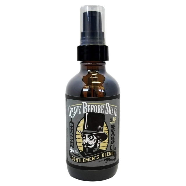 Aceite para barba de mezcla para caballeros Grave Before Shave (aroma a madera de bourbon/sándalo) 4 oz. BOTELLA GRANDE