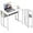 White, variant on YYEAN Small Folding Desk, Rolling Computer Desk Foldable with Storage Bag and Shelf, 31.5" Portable Writing Table on Wheels for Small Spaces, Home Office, Study, Easy Assembly, White