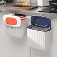 thumbnail image 3 of Neinkie Kitchen Compost Bin, Hanging Trash Can with Lid, Kitchen Cabinet Door Under Sink Plastic Garbage Can Compost Bin Wall Mounted Slide Open, 3 of 7