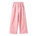 thumbnail image 3 of Girls Sweatpants Straight Leg Joggers School Uniform Pants for Girls Kids Pink Athletic Clothes 12-13 Years, 3 of 8