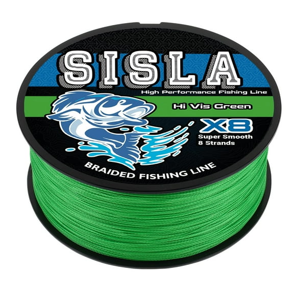 SISLA Braided Fishing Line 8X Braided Line NO Fade White 10LB / 1500yd