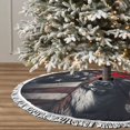 thumbnail image 3 of Christmas Tree Skirt, Vintage American Deer Christmas Tree Decorations Indoor, Tree Skirts Mat With Tassel Trim for Halloween New Year Holiday Christmas Party Decor 36 Inches, 3 of 7