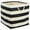 Black, variant on DII Durable Woven Striped Storage Bin with Rope Handles, Large Cube, 16x16x16", Gold