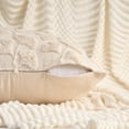 thumbnail image 3 of Unique Bargains Plush Ginkgo Leaf Embroidery Throw Pillow Covers Beige 18" x 18", 3 of 7