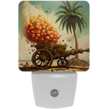 

Coconut Tree & Stupid Cannon LED Square Night Lights - Compact and Multifunctional Illumination Solution for Any Space!