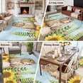 thumbnail image 5 of 6x9 Area Rugs for Living Room, Groundhog Day Non Slip Area Rugs for Kitchen Bedroom Entryway, Sunflower Spring Floral Botanical Blue Washable Carpet Runner Rug Floor Mats for Bedroom Home Decor, 5 of 8