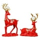 thumbnail image 5 of de Reno nórdico, adornos, escultura, estatuas de ciervo de resina para el hogar, sala de estar, decoración de estantería, , Rojo Macarena Estatua de escultura de ciervo, 5 of 8