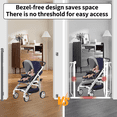 thumbnail image 4 of Fairy Baby Retractable Baby Gate Extra Tall 57'' Wide 55'' Wall Mounted Gate for Babies& Dogs, Grey, 4 of 7