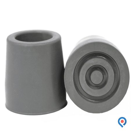 Fit Bath - Pivit Heavy-Duty Walker, Commode and Bath Bench Replacement Rubber Tips, Gray, 1 1/8