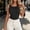 #0470-Black, variant on Puyaiuu Womens Solid Round Neck Sleeveless Fitted Tank Top Light Blue XXL Gift