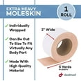 thumbnail image 3 of Dealmed Moleskin, Extra Heavy, 2" x 5 Yards (1 roll), 3 of 5