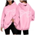 thumbnail image 2 of Chandail à Capuche pour Femmes, Manches Longues, Motif Sportswear, Mode 2025, Décontracté, 2 of 6