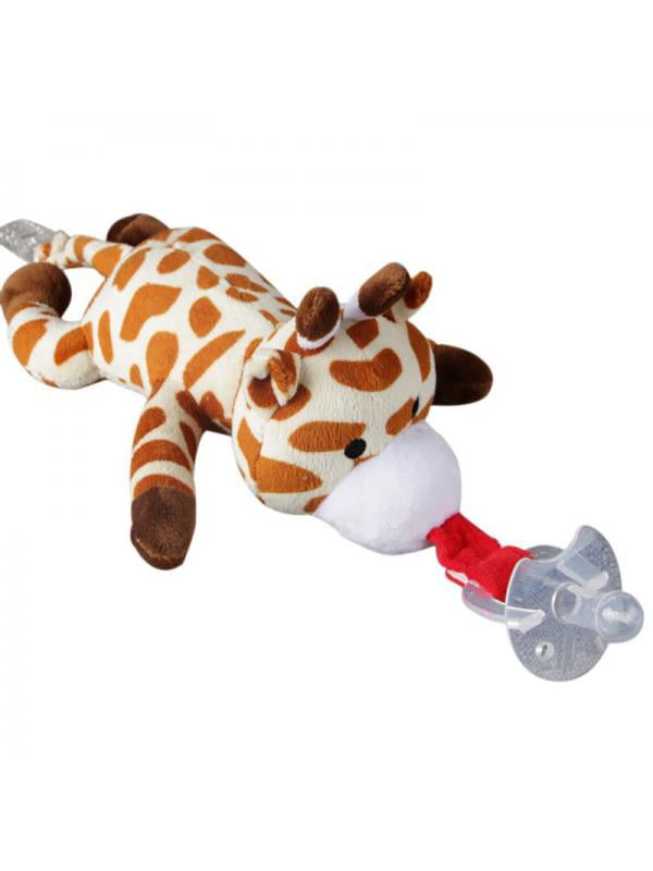 Toddler Baby Removable Pacifier Holder Cute Fun Hanging Animal Plush Toy Soother 