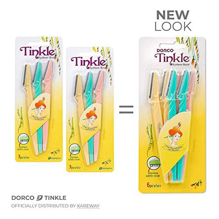 TINKLE Eyebrow Razor- 3 pack, Disposable Facial Hair Shapers