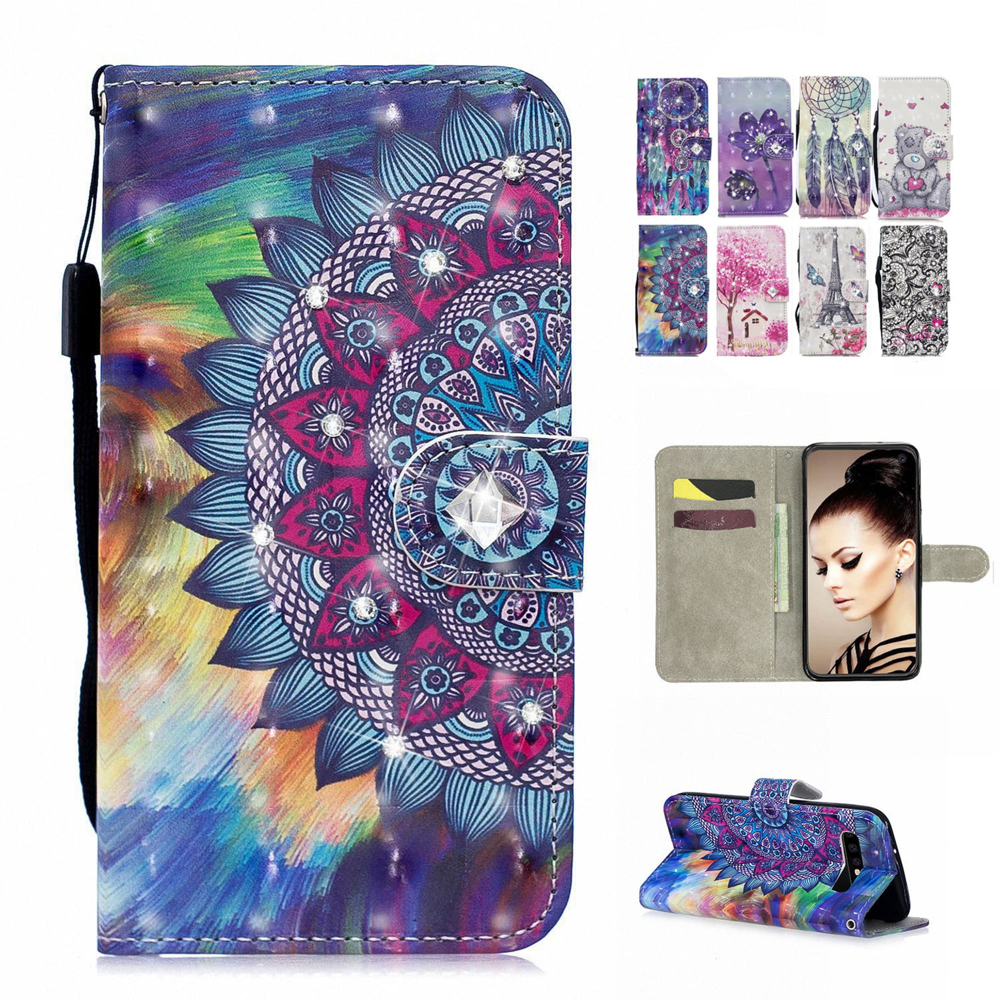 Galaxy S10e Case, Dteck Diamond PU Leather Flip Stand Wallet