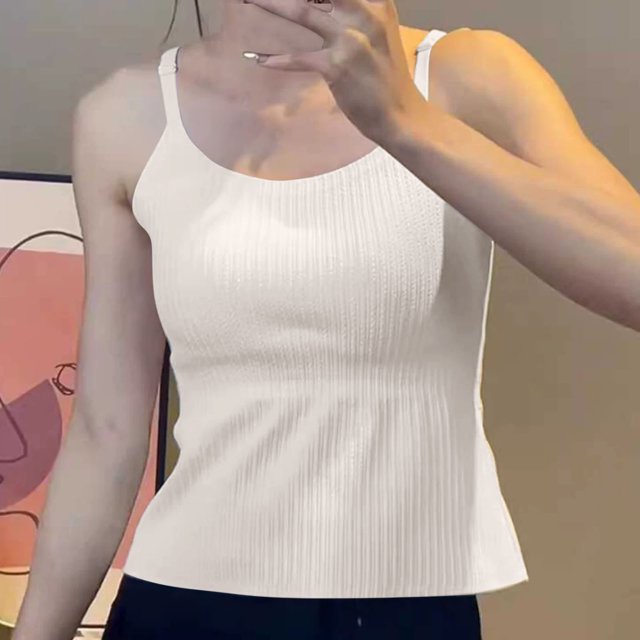 mfyjkho Camisetas Sin Mangas De Talla Grande, Camisola De Verano Sin Mangas Con Cuello Redondo Para Mujer, Cómoda Y Lisa Tops Casuales Para Mujer Xl
