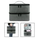 thumbnail image 5 of Bolsa de almacenamiento para esmaltes de uñas, estuche de transporte de nailon con divisores ajustables, organizador Gris, 5 of 9