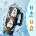 thumbnail image 4 of Halloween Gift Cup, Pumpkin Witch Tumbler 30oz with Handle and Straw, Spooky Insulated Coffee Mug, 4 of 5