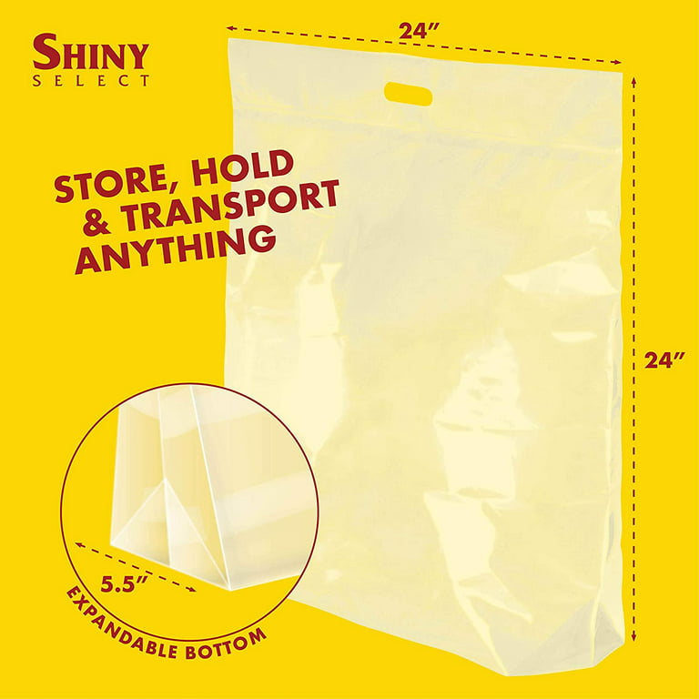 Shiny Select [ 10 Count ] Jumbo Big Zipper 22 x 24 - 8- Gallon Huge Resealable Bag with Zipper Top Storage Bags - [10 Bags] XXLarge for