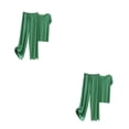 thumbnail image 4 of Conjunto de pijama de seda helada Qarigey 2piezas camiseta de algodón con cuello en V Verde METRO, 4 of 6