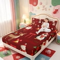 thumbnail image 3 of Manfei Xmas Farmhouse Snowflake Queen Sheets,Colorful Farm Cattle Queen Sheet Sets,4-Piece,1 Flat Sheet,1 Fitted Sheet and 2 Pillowcases, 3 of 6