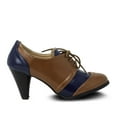 thumbnail image 2 of Chase & Chloe Women's Vintage-Inspired Lace-Up Oxford Pumps with Wingtip Design and Mid-Heel, 2 of 3
