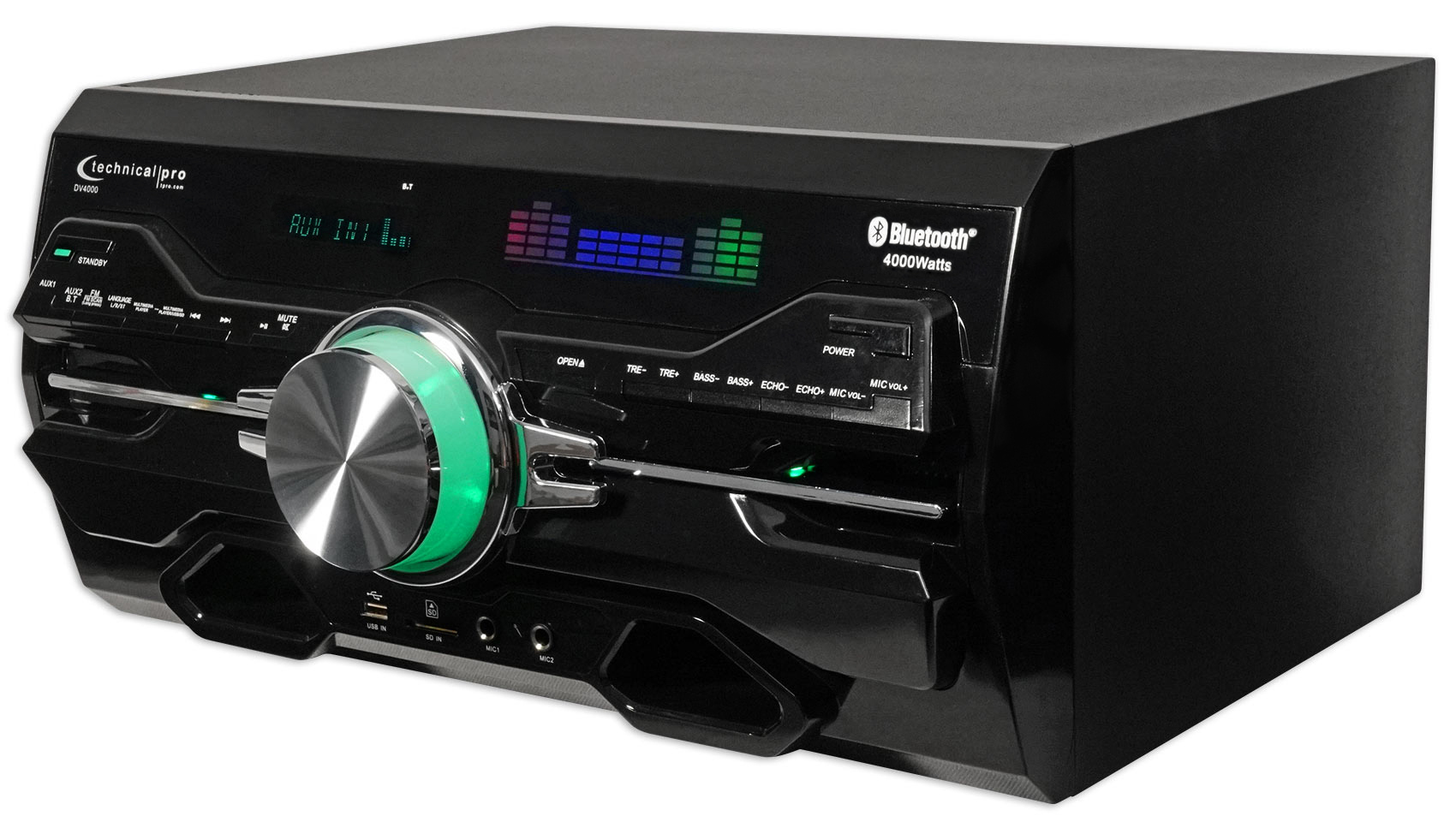 Technical Pro 4000W Karaoke Receiver/Amplifier/DVD/CD-G Player, Bluetooth/USB/FM - image 3 of 6