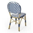 thumbnail image 7 of Noble House Groveport Outdoor Dining Chair - Aluminum - Set of 2 - Armless - Navy Blue/White, 7 of 7