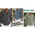 thumbnail image 6 of Thrilos Mens Dress Shirts Long Sleeve Tops Button Up Work Shirts Casual Linen Shirt for Men, 6 of 7