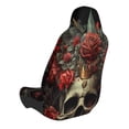 thumbnail image 2 of Fuzoiu Classical Rose Crown Skull Print Elastic Car Seat Covers, Seat Cover Protector,Universal Fit Interior Covers for Most Cars,Washable Seat Cover Non Slip for SUV,Sedan,Van, 2 of 5