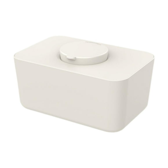 Dispensador de toallitas y pañuelos faciales de gran capacidad con tapa sellada. Beige