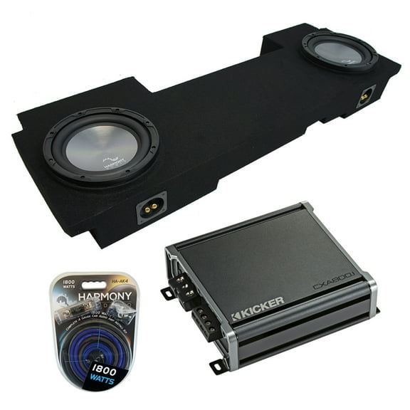 2002-2013 Chevy Avalanche Underseat Harmony A102 Dual 10" Sub Box & CXA800.1 Amp