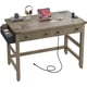 thumbnail image 1 of REKHHY 40" Small Desk with Power Outlets, Computer Desk with Drawers for Bedroom and Home Office, Writing Desk with Drawers and a Side Pocket, Vanity Desks for Bedroom, Dark Rustic Oak, 1 of 9
